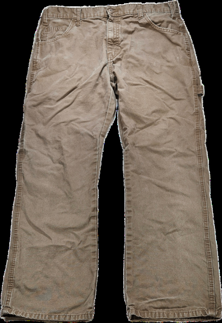 Dickies Men's Brown 34x30 Relaxed Fit Carpenter Work Pants Cotton